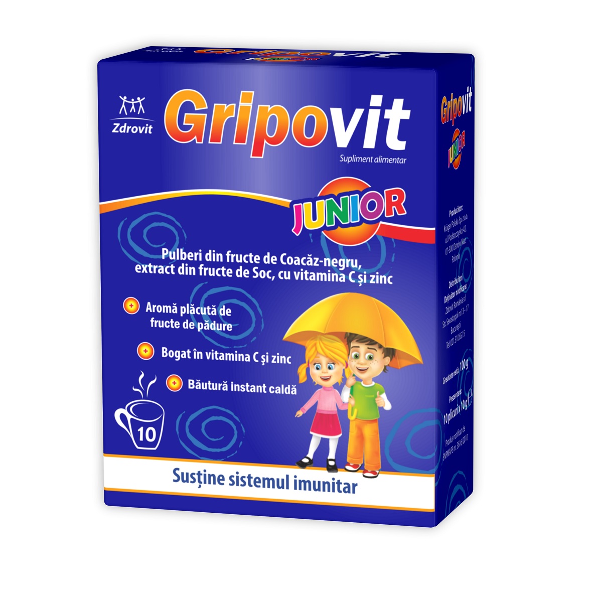 Gripovit Junior, 10 plicuri - Zdrovit