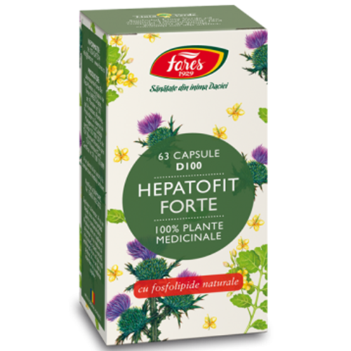 Hepatofit Forte D100, 63 capsule - Fares