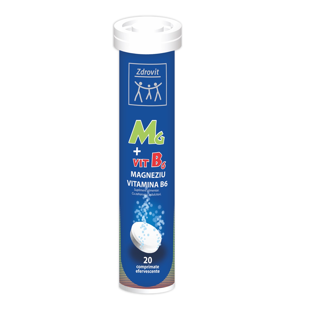Magneziu + Vitamina B6, 20 Comprimate Efervescente - Zdrovit