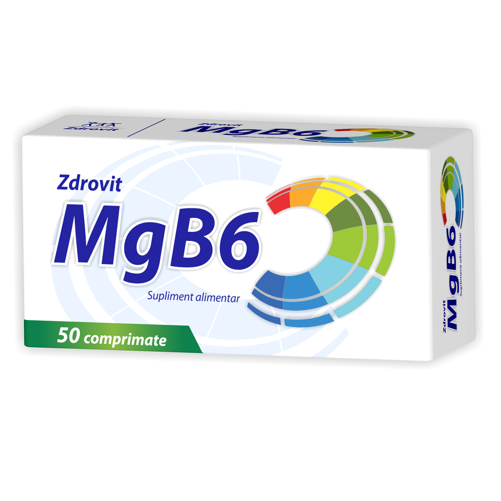 Magneziu + Vitamina B6, 50 Comprimate - Zdrovit