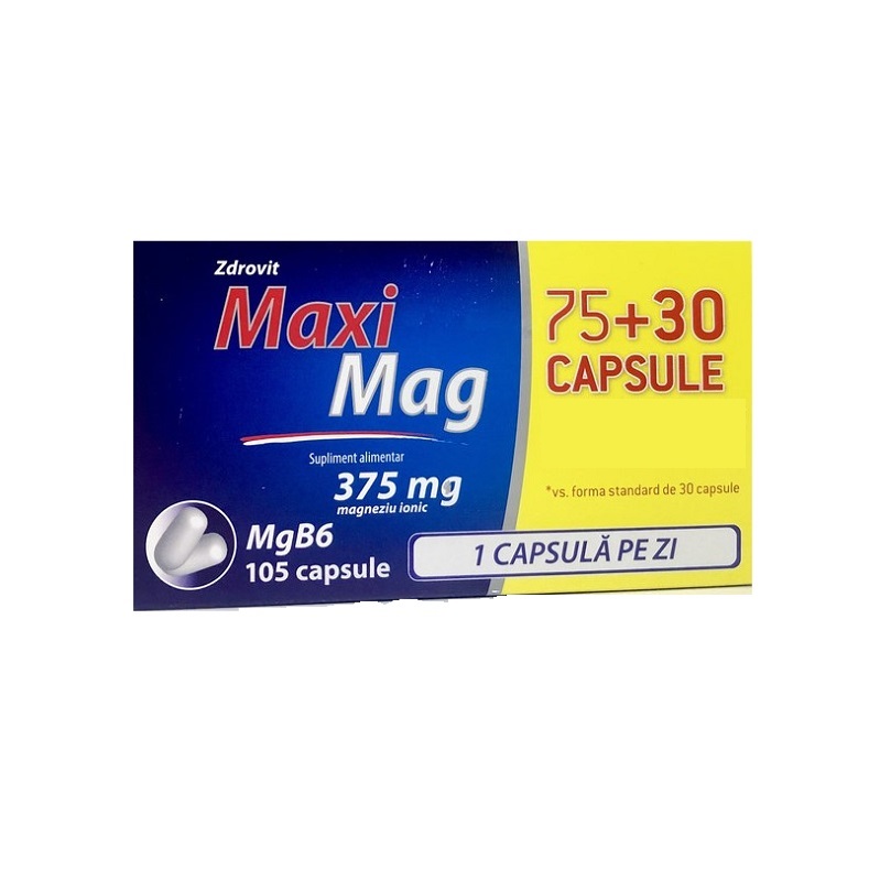 Maximag, 75 Capsule + 30 Capsule Gratis - Zdrovit