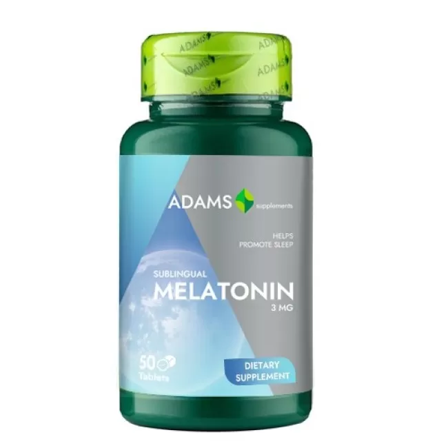 Melatonina, 3 mg, 50 Tablete - Adams