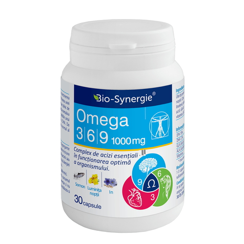 Omega 3-6-9, 1000 mg, 30 capsule - Bio Synergie