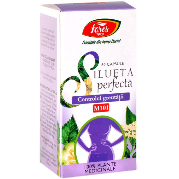 Silueta Perfecta Controlul Greutatii, M101, 60 capsule - Fares