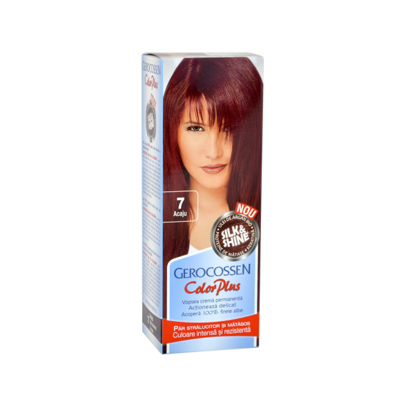 Vopsea de par Color Plus Nr. 7 Acaju, 50 g - Gerocossen