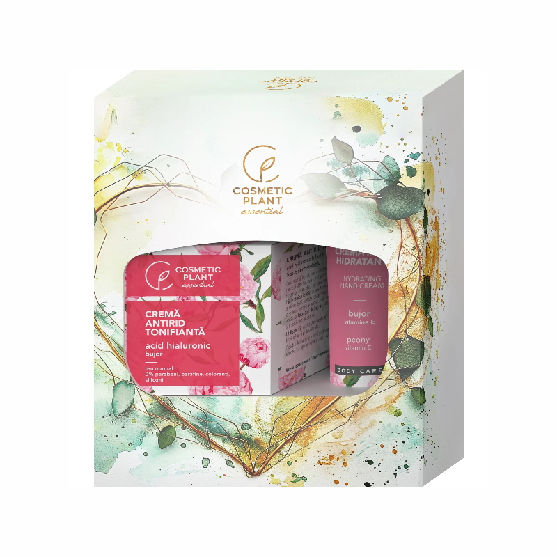 Set Crema Antirid cu Bujor, 50 ml + Crema de Maini, 100 ml - Cosmetic Plant
