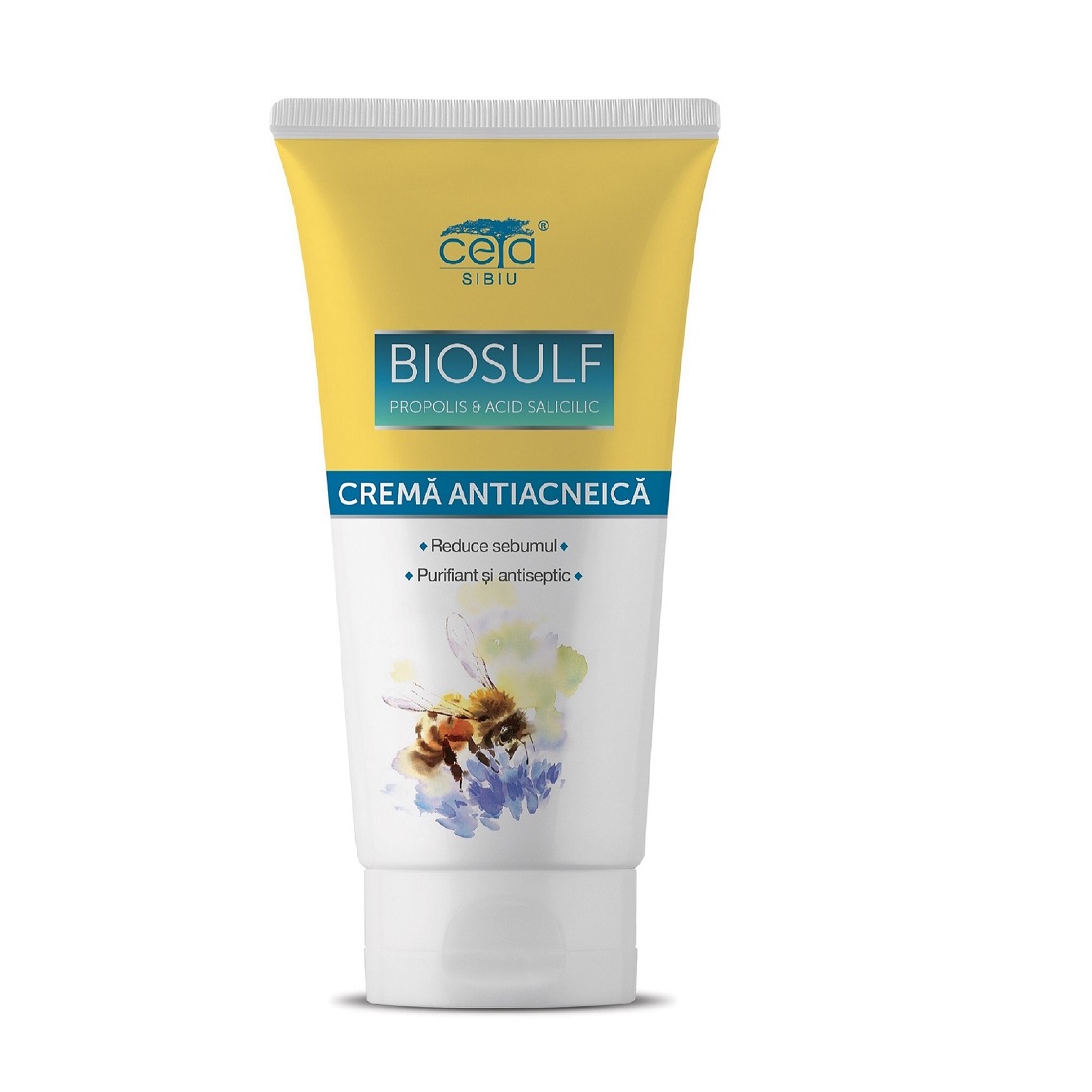 Crema Antiacneica cu Biosulf, Propolis si Acid Salicilic Ceta, 50 ml - Plafar