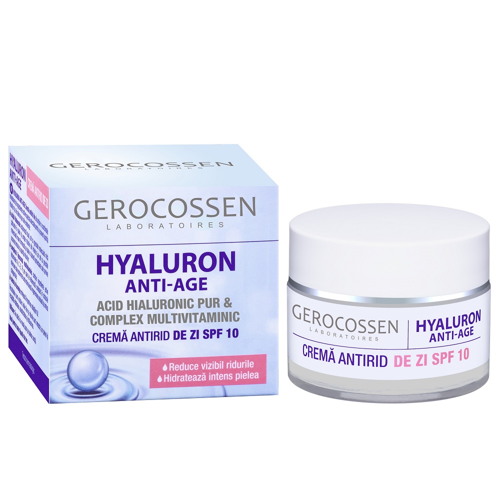 Hyaluron Crema Antirid de Zi SPF 10, 50 ml - Gerocossen