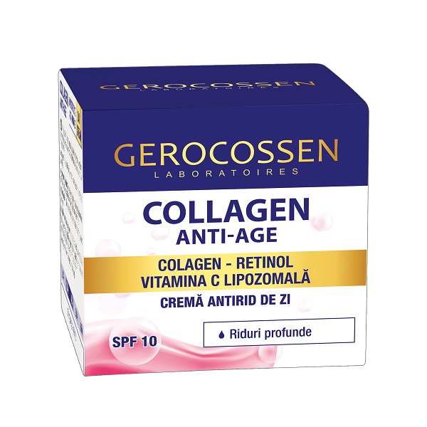 Collagen Crema Antirid Zi pentru Riduri Profunde, 50 ml - Gerocossen