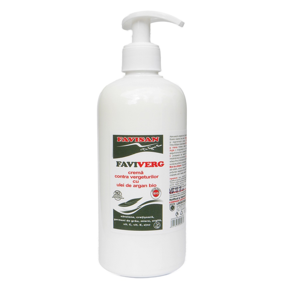 Crema contra vergeturilor Faviverg, 500 ml - Favisan