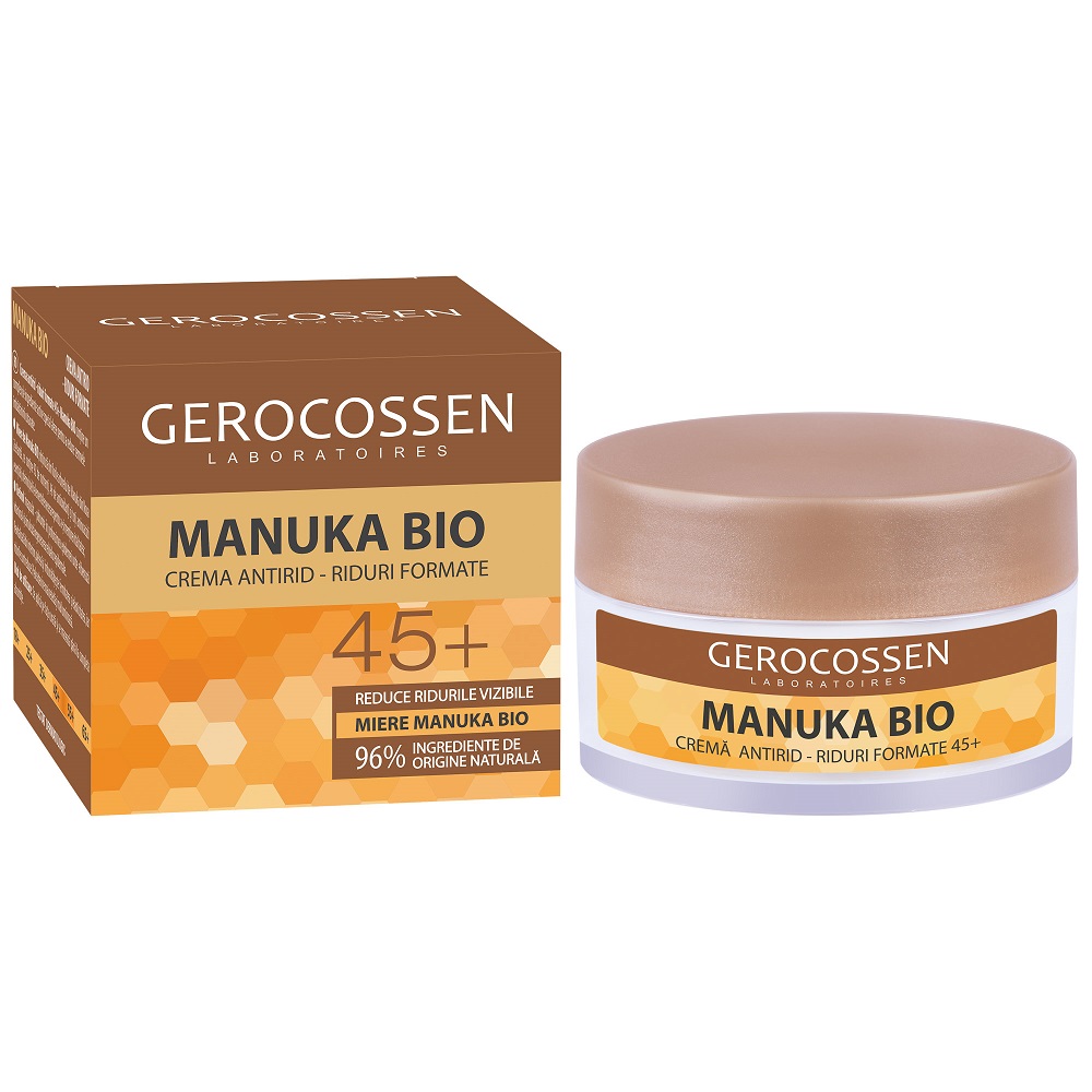 Manuka Bio Crema Antirid pentru Riduri Formate 45+, 50 ml - Gerocossen
