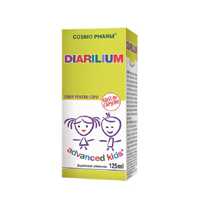 Diarilium Sirop Kids, Gust Capsuni, 125 ml - Cosmopharm