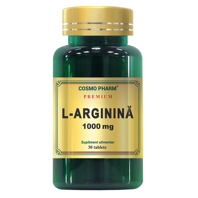 L-Arginina 1000 mg, 30 tablete - Cosmopharm