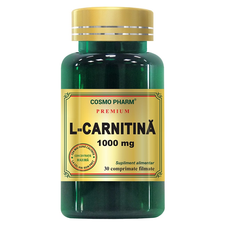 L-Carnitina 1000 mg, 30 tablete - Cosmopharm