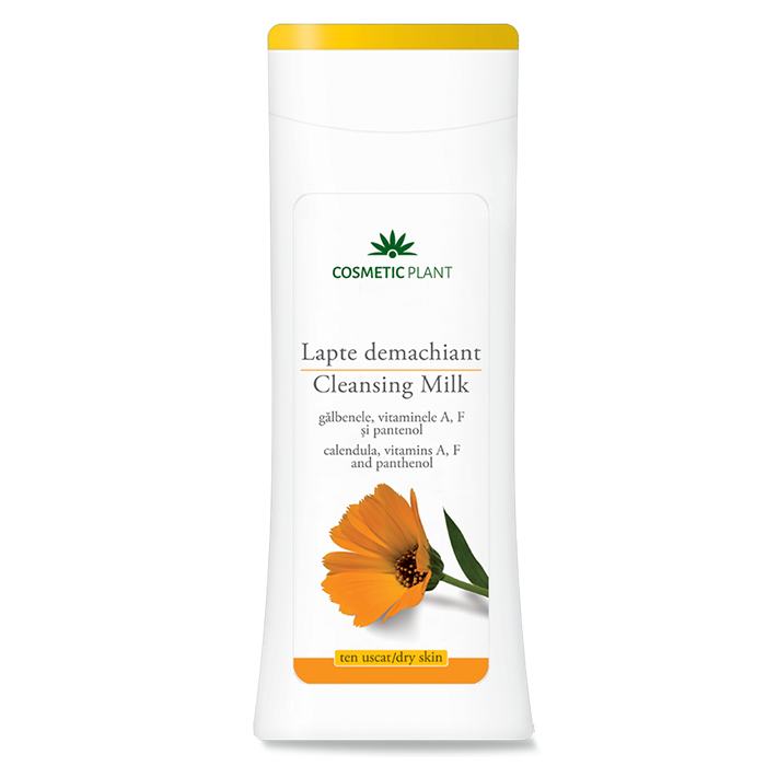 Lapte Demachiant cu Galbenele si Pantenol T/U, 200 ml - Cosmetic Plant