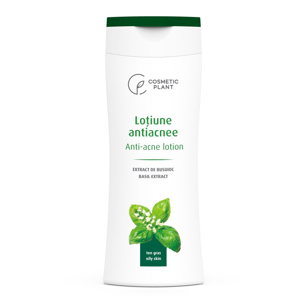 Lotiune Antiacnee cu Extract de Busuioc, 200 ml - Cosmetic Plant