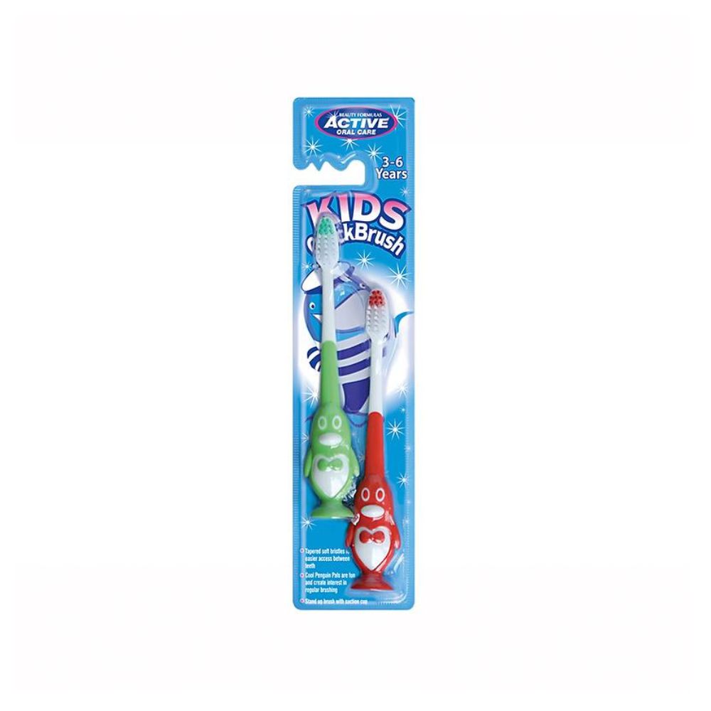 Periuta de dinti pentru copii Pinguin (3-6 Ani), 2 bucati - Beauty Formulas