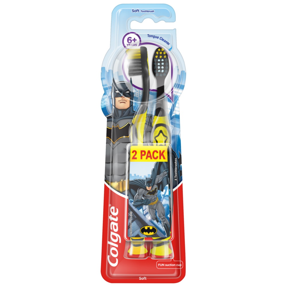 Periuta Kids - Batman/Wonder (+6 Ani) Pack 2 buc - Colgate