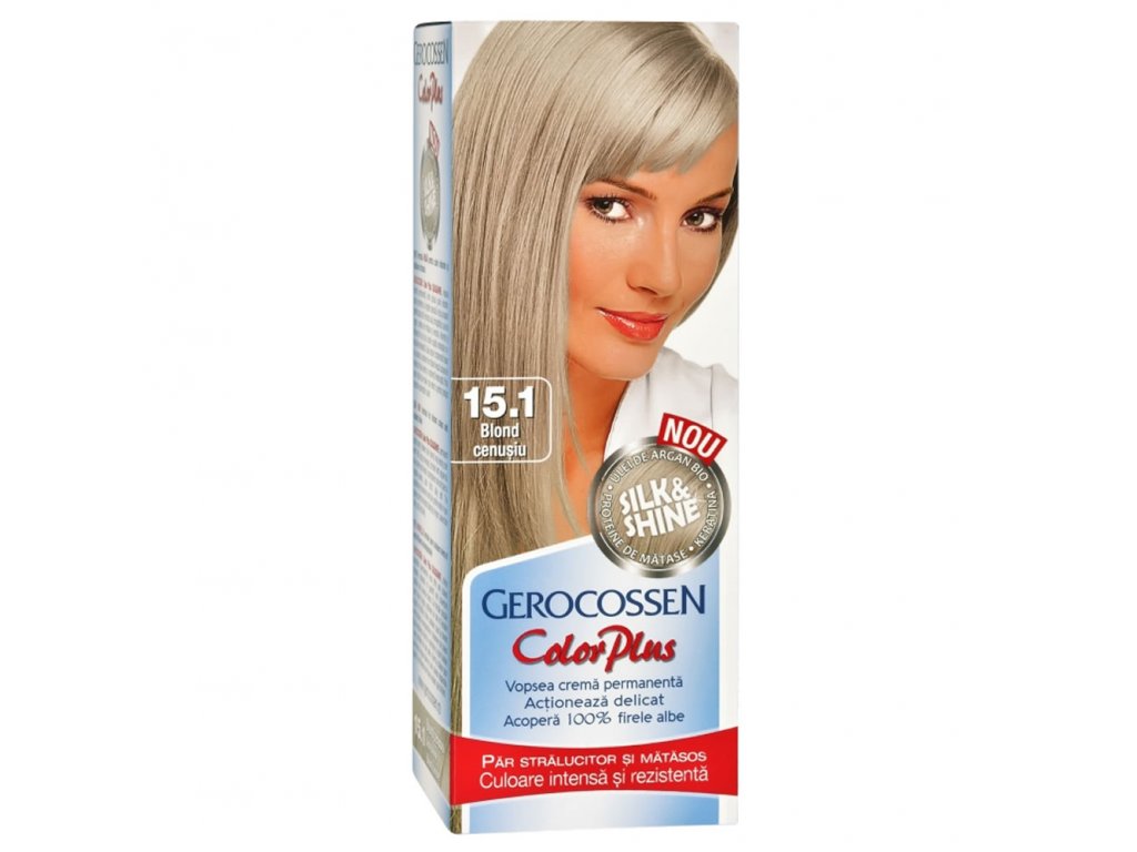 Vopsea de par Silk&Shine 15.1 Blond Cenusiu - 50 ml - Gerocossen Color Plus